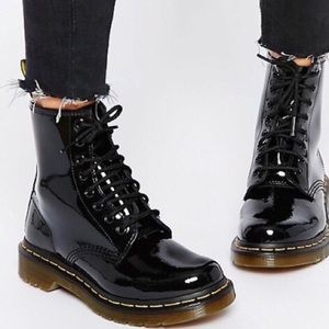 Dr. Martens Black patent leather boot